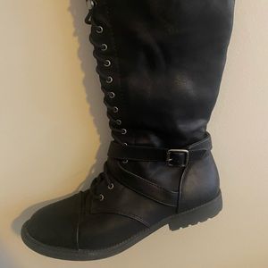 Target lace up tall combat boots